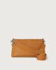 Orciani Borsa a spalla Missy Longuette Soft in pelle con catena e tracolla Pelle martellata AMBRA
