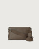 Orciani Borsa a spalla Missy Longuette Soft in pelle con catena e tracolla Pelle martellata LEGNO