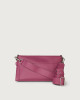 Orciani Borsa a spalla Missy Longuette Soft in pelle con catena e tracolla Pelle martellata LAMPONE