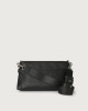 Orciani Borsa a spalla Missy Longuette Soft in pelle con catena e tracolla Pelle martellata NERO