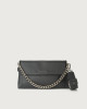 Orciani Borsa a spalla Missy Longuette Soft in pelle con catena e tracolla Pelle martellata PIOMBO
