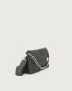 Orciani Borsa a spalla Missy Longuette Soft in pelle con catena e tracolla Pelle martellata PIOMBO