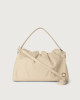 Orciani Borsa a spalla PUFFY Soft con tracolla Pelle martellata AVORIO