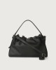 Orciani Borsa a spalla PUFFY Soft con tracolla Pelle martellata NERO