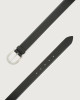 Orciani Cintura Black out in vitello liscio 3,5 cm Cuoio NERO
