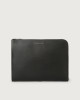 Orciani Pochette slim Timeless in pelle palmellata Pelle NERO