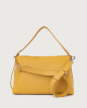 Orciani Borsa a spalla Nana Soft in pelle martellata con tracolla Pelle martellata GRANO