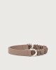 Orciani Cintura elasticizzata Sense in pelle 2 cm Pelle martellata TAUPE