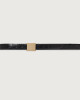 Orciani Cintura classica Cocco Fianco Lucido B in coccodrillo 2,8 cm Coccodrillo NERO