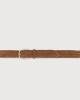 Orciani Cintura intrecciata Suede Plot 3,5 cm Pelle scamosciata TABACCO