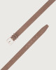 Orciani Cintura classica Amalfi in suede 3,5 cm Camoscio FANGO