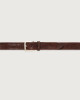 Orciani Cintura Bull Soft in cuoio inciso 3,5 cm Pelle BRUCIATO