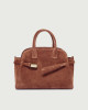 Orciani Borsa Aura Peach Midi a mano in suede con tracolla Camoscio TERRA DI SIENA