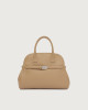 Orciani Borsa Aura Soft Midi a mano in pelle martellata con tracolla Pelle martellata BISCOTTO