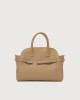 Orciani Borsa Aura Soft Midi a mano in pelle martellata con tracolla Pelle martellata BISCOTTO