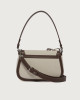 Orciani Borsa Kate Savana Small a spalla in canvas e pelle con tracolla Pelle e cotone COCOA