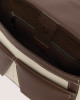 Orciani Borsa Kate Savana Small a spalla in canvas e pelle con tracolla Pelle e cotone COCOA