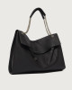 Orciani Borsa Venus Soft Large a spalla in pelle martellata Pelle martellata NERO