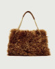 Orciani Borsa Venus Wolf Midi a spalla in eco-fur Eco-fur TERRA DI SIENA