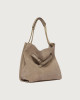 Orciani Borsa Venus Hobo Peach a spalla in suede Pelle scamosciata SABBIA
