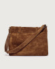Orciani Borsa messenger Jones Peach in suede Pelle scamosciata SIGARO