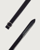 Orciani Cintura classica Calf A in pelle 3,5 cm Pelle liscia NERO