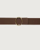 Orciani Cintura Iconic O Zanzibar in pelle 5,5 cm Pelle liscia COCOA