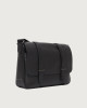 Orciani Borsa messenger Jones MIdi Soft in pelle Pelle martellata NERO