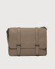 Orciani Borsa messenger Jones MIdi Soft in pelle Pelle martellata TAUPE