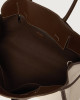 Orciani Borsa Aura Savana XL a spalla in canvas e pelle con tracolla Pelle e cotone COCOA