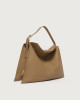 Orciani Borsa Trinity Soft Large a spalla in pelle martellata Pelle martellata BISCOTTO