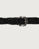 Orciani Cintura intrecciata Masculine in cuoio 5 cm Cuoio NERO