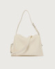 Orciani Borsa Trinity Soft Small a spalla in pelle martellata Pelle martellata BIANCO