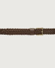 Orciani Cintura Basic Square Zanzibar in pelle 3 cm Pelle liscia COCOA