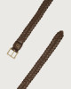 Orciani Cintura Basic Square Zanzibar in pelle 3 cm Pelle liscia COCOA