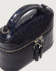 Orciani Mini bag Joy Cocco Glow in pelle stampa cocco Pelle lucida, Pelle stampata NAVY