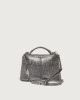 Orciani Mini bag Joy Light in nappa stampata Pelle metallizzata, Pelle stampata ARGENTO