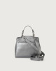 Orciani Borsa Sveva Mini Pepita a mano in pelle con tracolla Pelle TITANIO