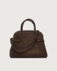 Orciani Borsa Aura Peach Midi a mano in suede con tracolla Pelle scamosciata TESTA DI MORO