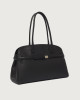Orciani Borsa Aura Soft Large a spalla in pelle martellata con tracolla Pelle martellata NERO
