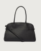 Orciani Borsa Aura Soft Large a spalla in pelle martellata con tracolla Pelle martellata NERO