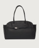 Orciani Borsa Aura Soft Large a spalla in pelle martellata con tracolla Pelle martellata NERO