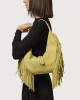 Orciani Borsa Isola Peach Fringe Small a spalla in suede Pelle scamosciata CEDRO