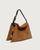 Orciani Borsa Trinity Peach Midi a spalla in suede e cuoio Cuoio, Pelle scamosciata CAMMELLO