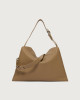 Orciani Borsa Trinity Soft Midi a spalla in pelle martellata Pelle martellata BISCOTTO