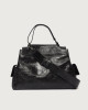 Orciani Borsa Sveva Stark Cargo Midi a spalla in pelle con tracolla Pelle lucida NERO