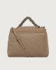 Orciani Borsa Sveva Twilight Midi a spalla in nabuk stampa cocco Pelle nabuk BISCOTTO