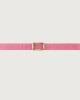 Orciani Cintura Naif Double in suede e pelle fibbia ottone ORCHIDEA