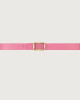 Orciani Cintura Naif Double in suede e pelle fibbia ottone ORCHIDEA