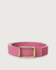 Orciani Cintura Naif Double in suede e pelle fibbia ottone ORCHIDEA